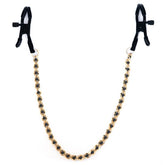 Black Alligator Tip Clamp With Beaded Chain